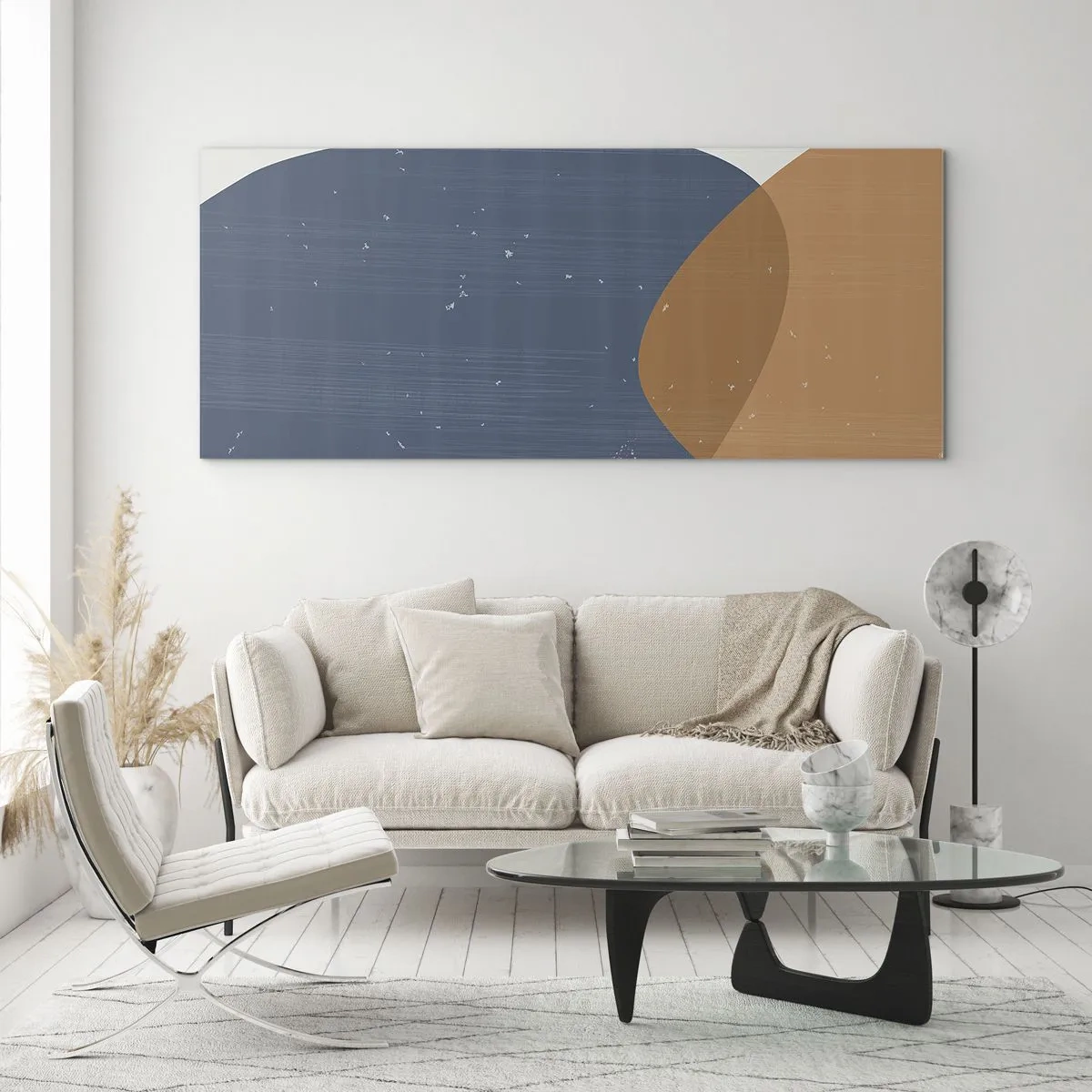 Billede på glas - Ovaler og påvirkninger - 100x40 cm