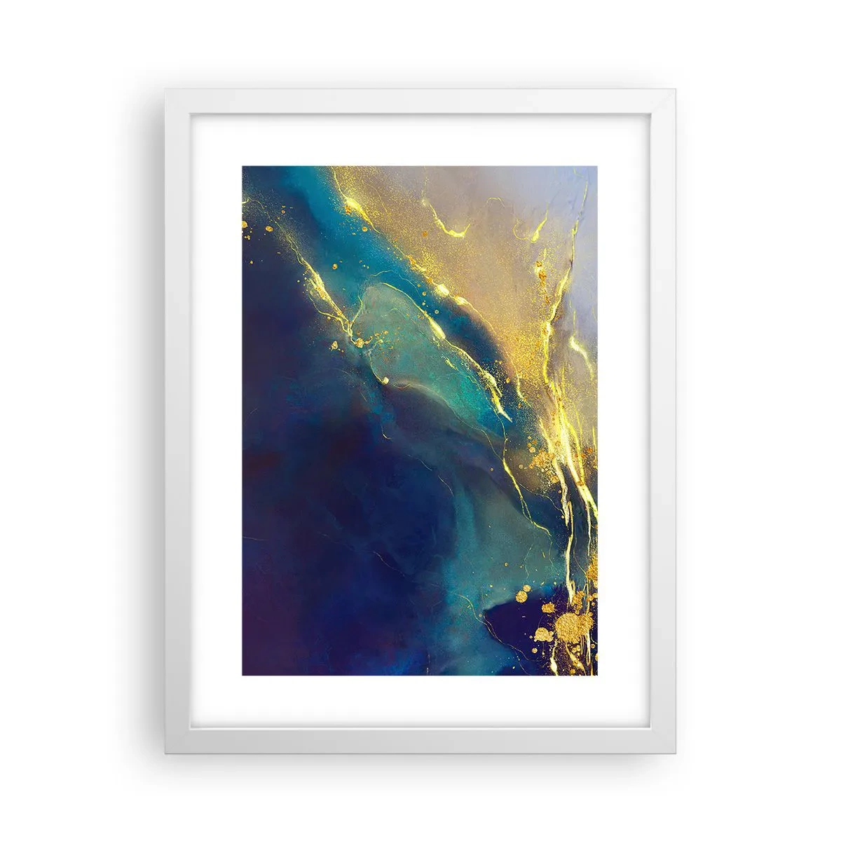 Plakat i hvid ramme - Gylden marsk - 30x40 cm