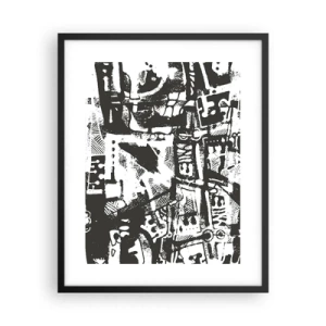 Plakat i sort ramme - Orden eller kaos? - 40x50 cm