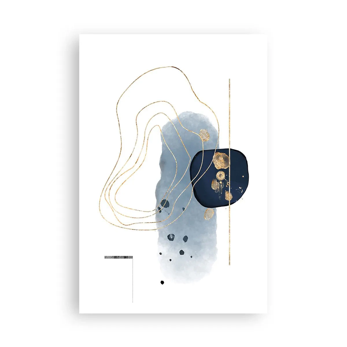 Plakat - Blå-gylden fantasi - 61x91 cm