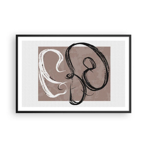 Plakat i sort ramme - Komposition - en søgen efter fuldstændighed - 91x61 cm