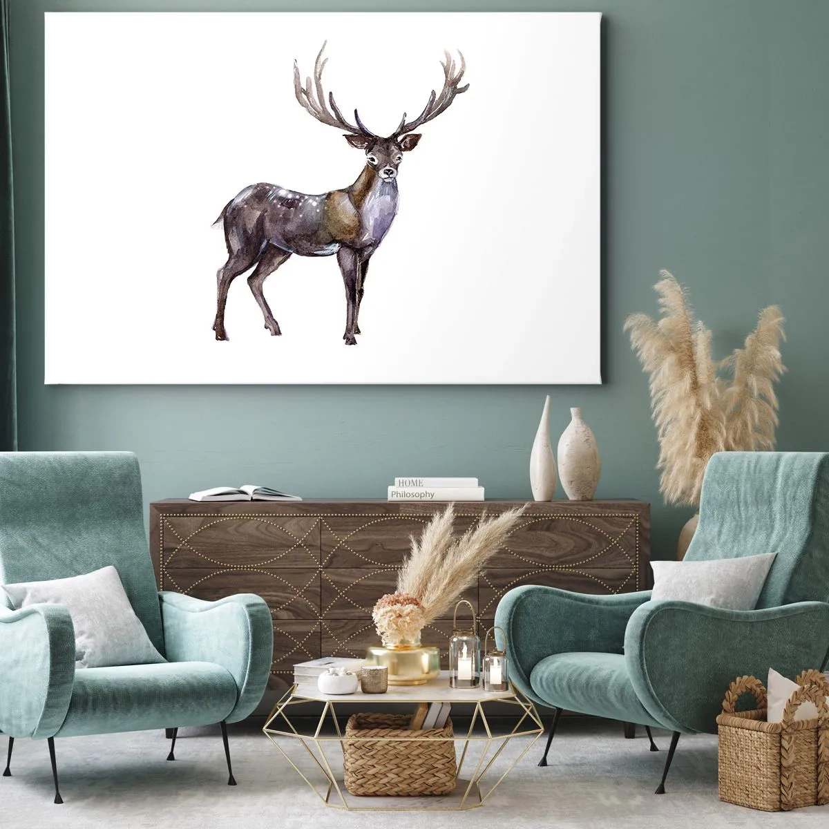 Lærredstryk - Billede på lærred - Kongen af den nordlige ødemark - 100x70 cm