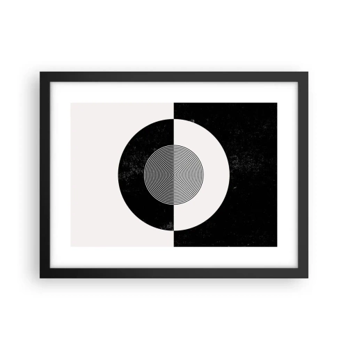 Plakat i sort ramme - Harmoni i sort og hvidt - 40x30 cm