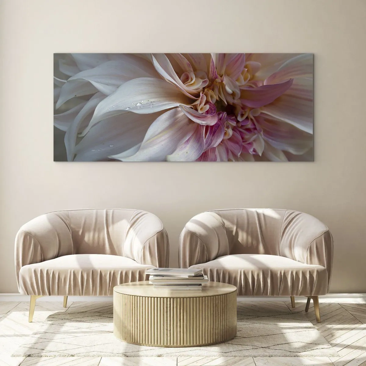 Billede på glas - Blomstrende friskhed - 100x40 cm