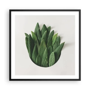 Plakat i sort ramme - Uhæmmet nysgerrighed - 60x60 cm