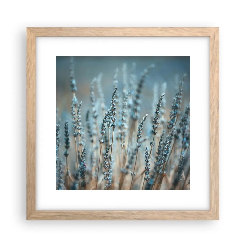 Plakat i ramme af lyst egetræ - Duftende plet - 30x30 cm