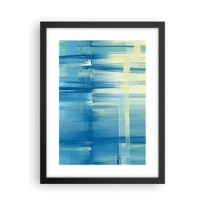 Plakat i sort ramme - Komposition i turkis - 30x40 cm
