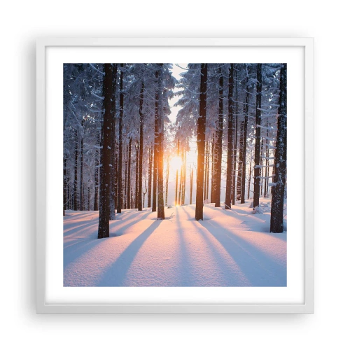 Plakat i hvid ramme - Klart i sort og hvidt - 50x50 cm