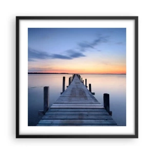 Plakat i sort ramme - Den rolige skumringstid - 50x50 cm