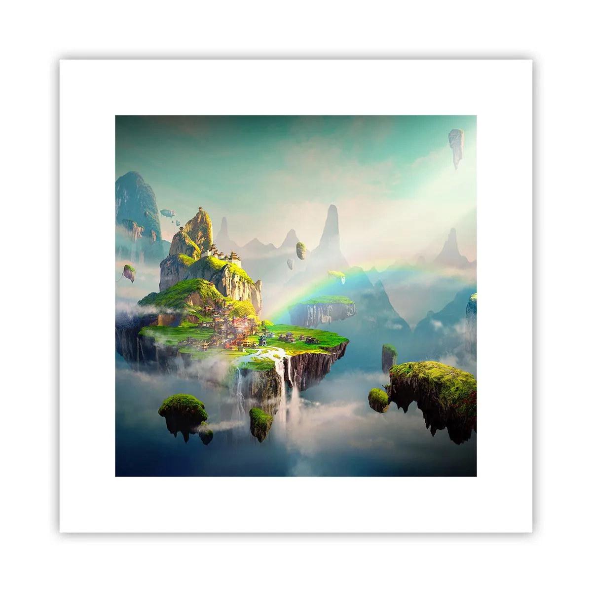 Plakat - Midden - lykkelige øer - 30x30 cm