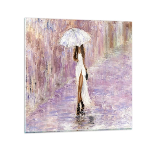 Billede på glas - I den syrenrøde regn - 50x50 cm