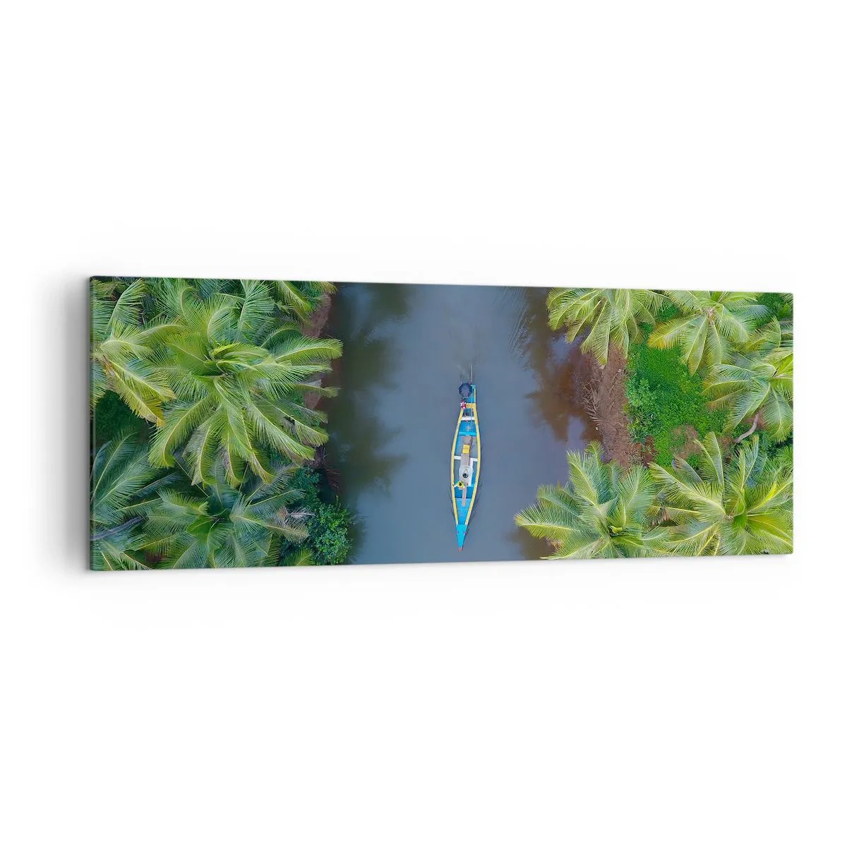 Lærredstryk - Billede på lærred - På en tropisk sti - 140x50 cm