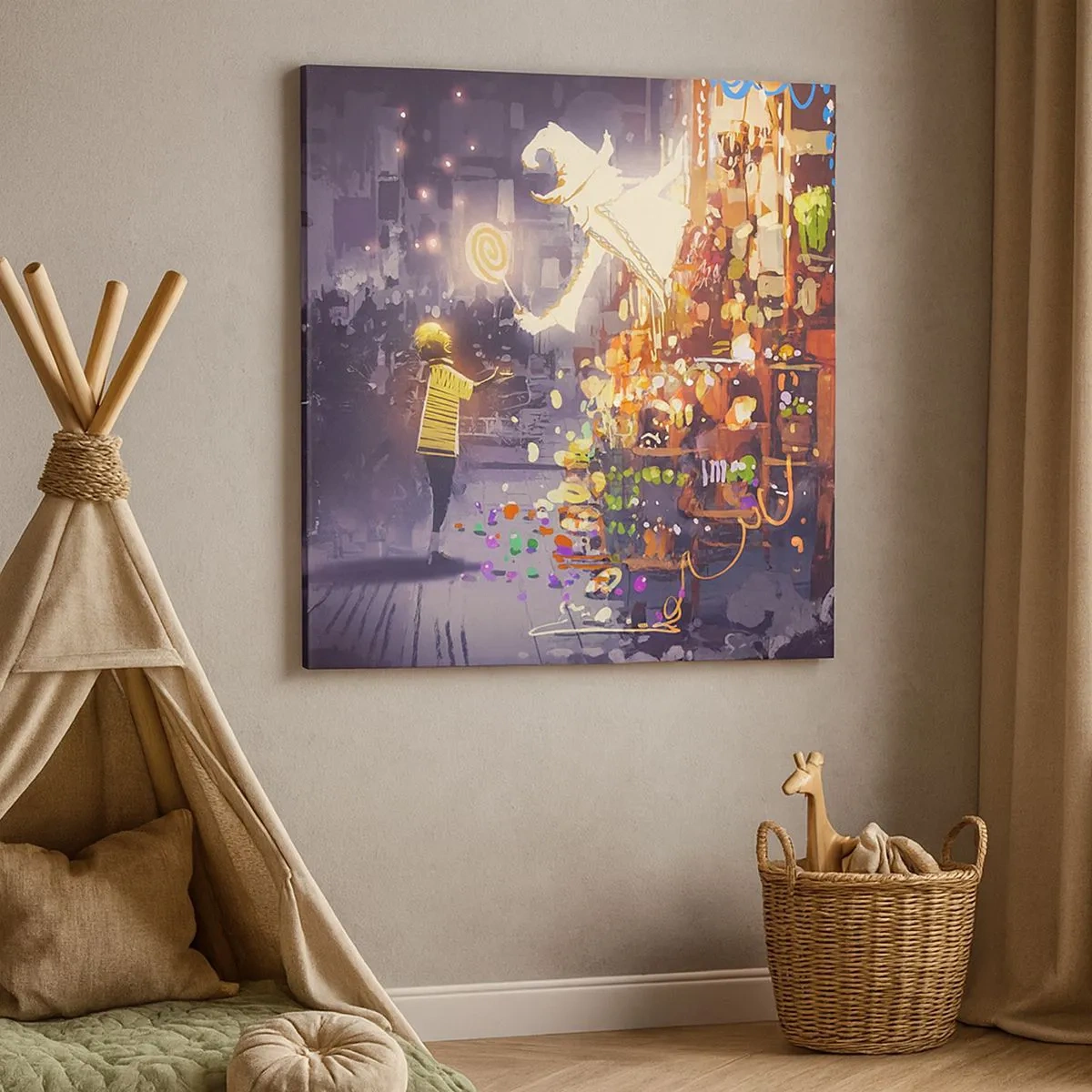 Lærredstryk - Billede på lærred - Hekseri eksisterer - 30x30 cm