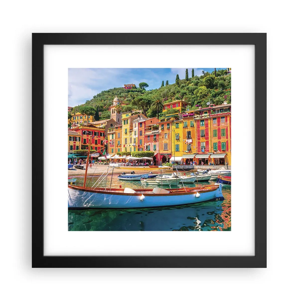Plakat i sort ramme - En italiensk morgen - 30x30 cm