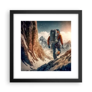 Plakat i sort ramme - Ensom kriger - 30x30 cm
