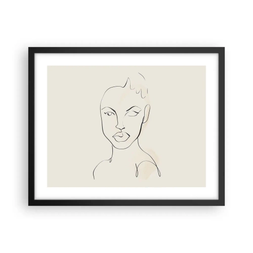 Plakat i sort ramme - Omrids af sensualitet - 50x40 cm