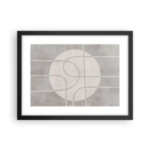 Plakat i sort ramme - Cirkulær og lige frem - 40x30 cm