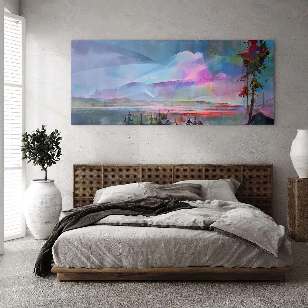 Billede på glas - Under en venlig himmel - 120x50 cm