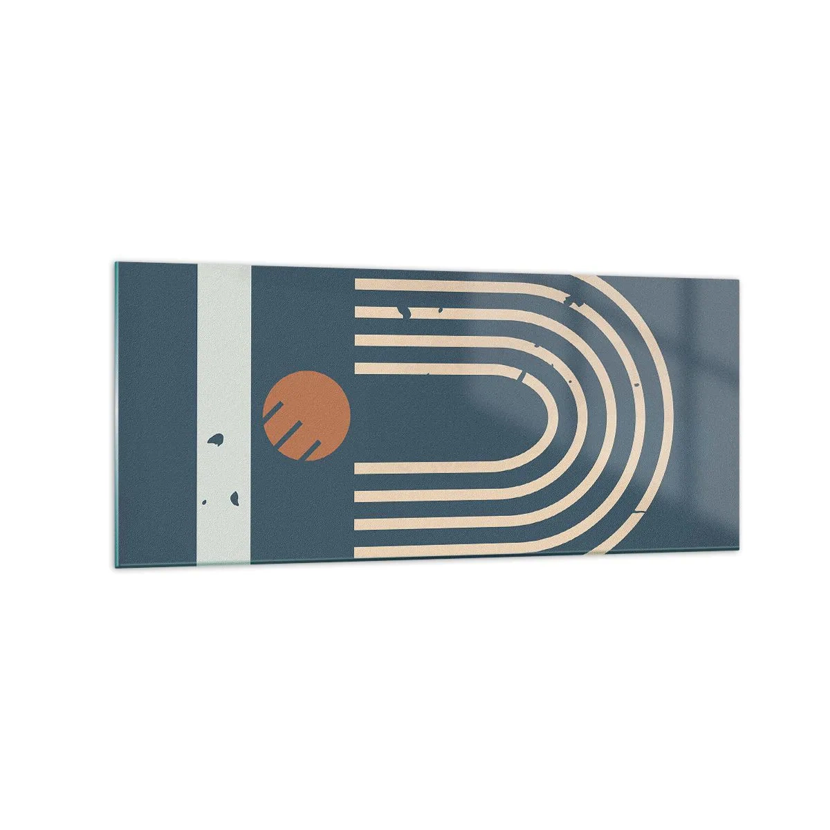 Billede på glas - Geometri på granatæble - 120x50 cm