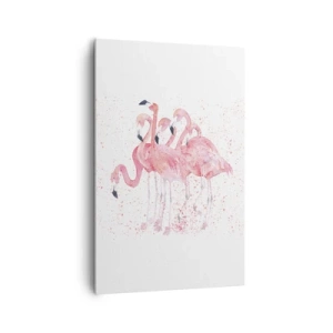 Lærredstryk - Billede på lærred - Lyserød ansambl - 80x120 cm