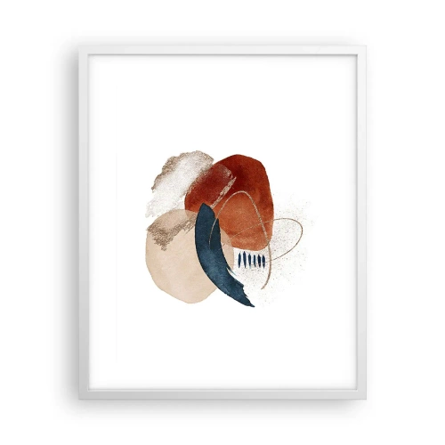 Plakat i hvid ramme - Oval sammensætning - 40x50 cm