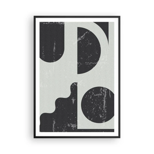 Plakat i sort ramme - Komposition over og under - 70x100 cm