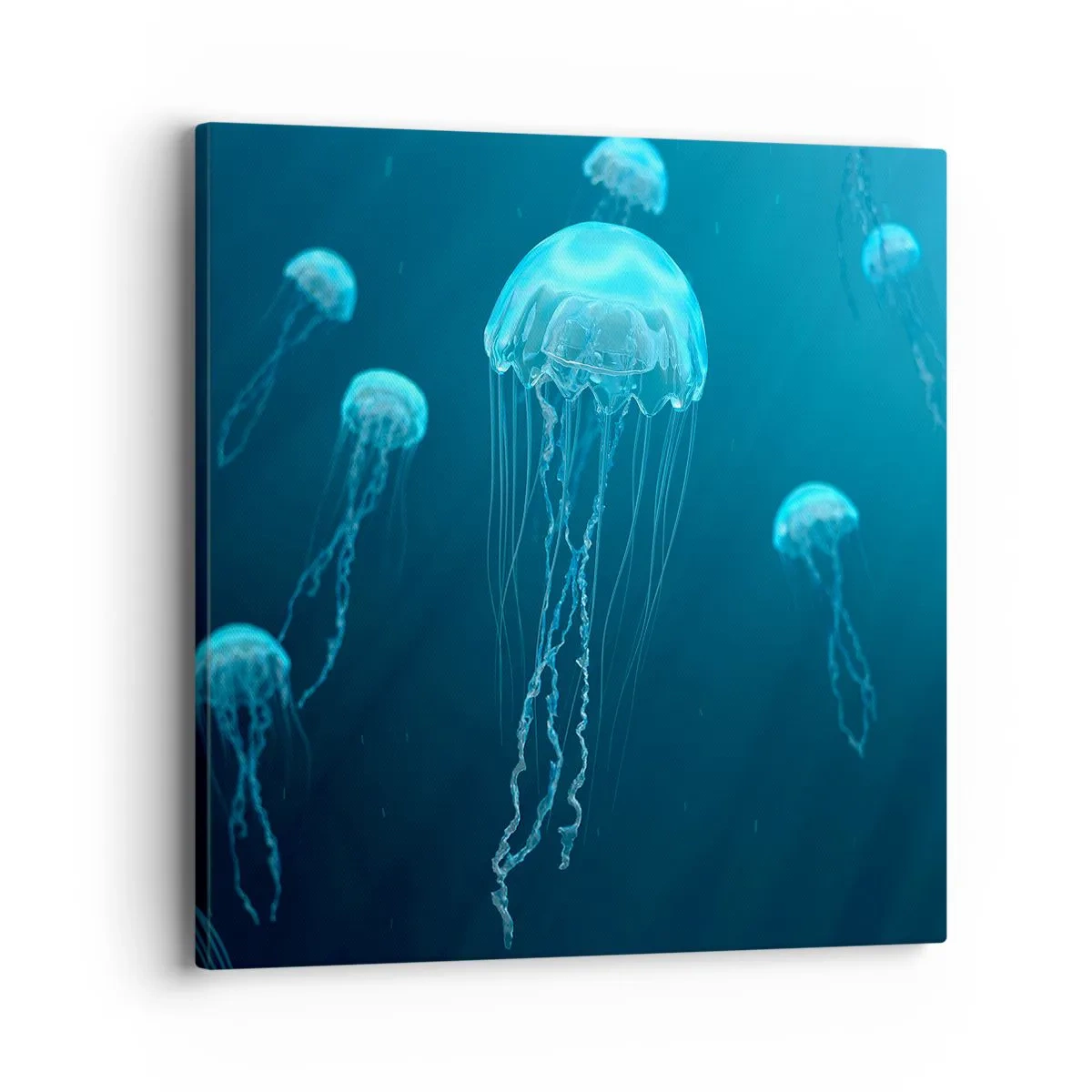 Lærredstryk - Billede på lærred - Havets dans - 40x40 cm