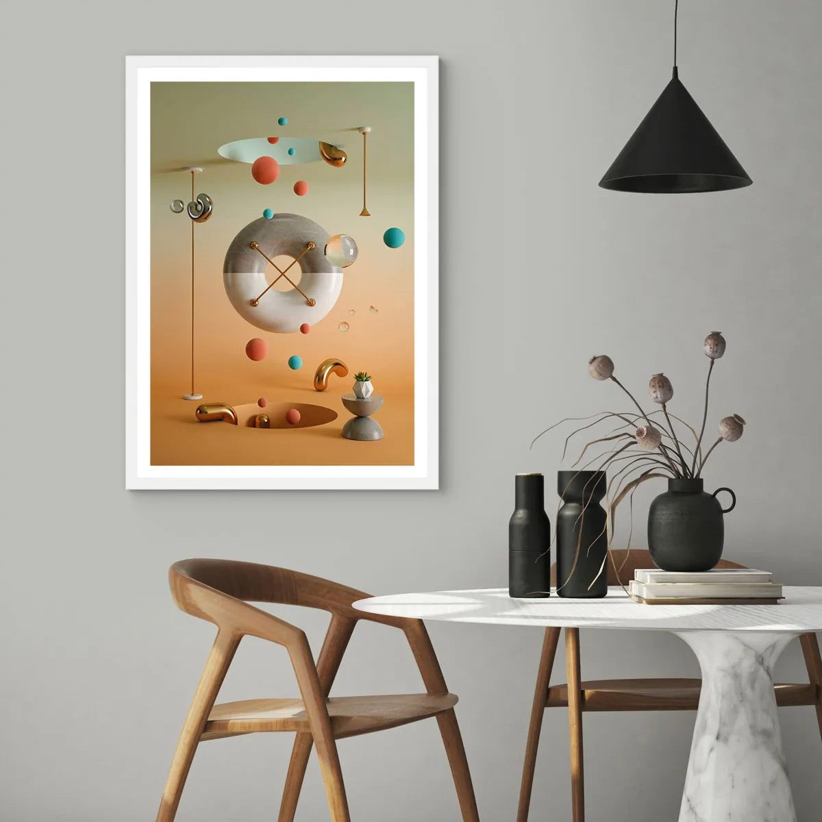 Plakat i hvid ramme - Alt kan ske - 70x100 cm