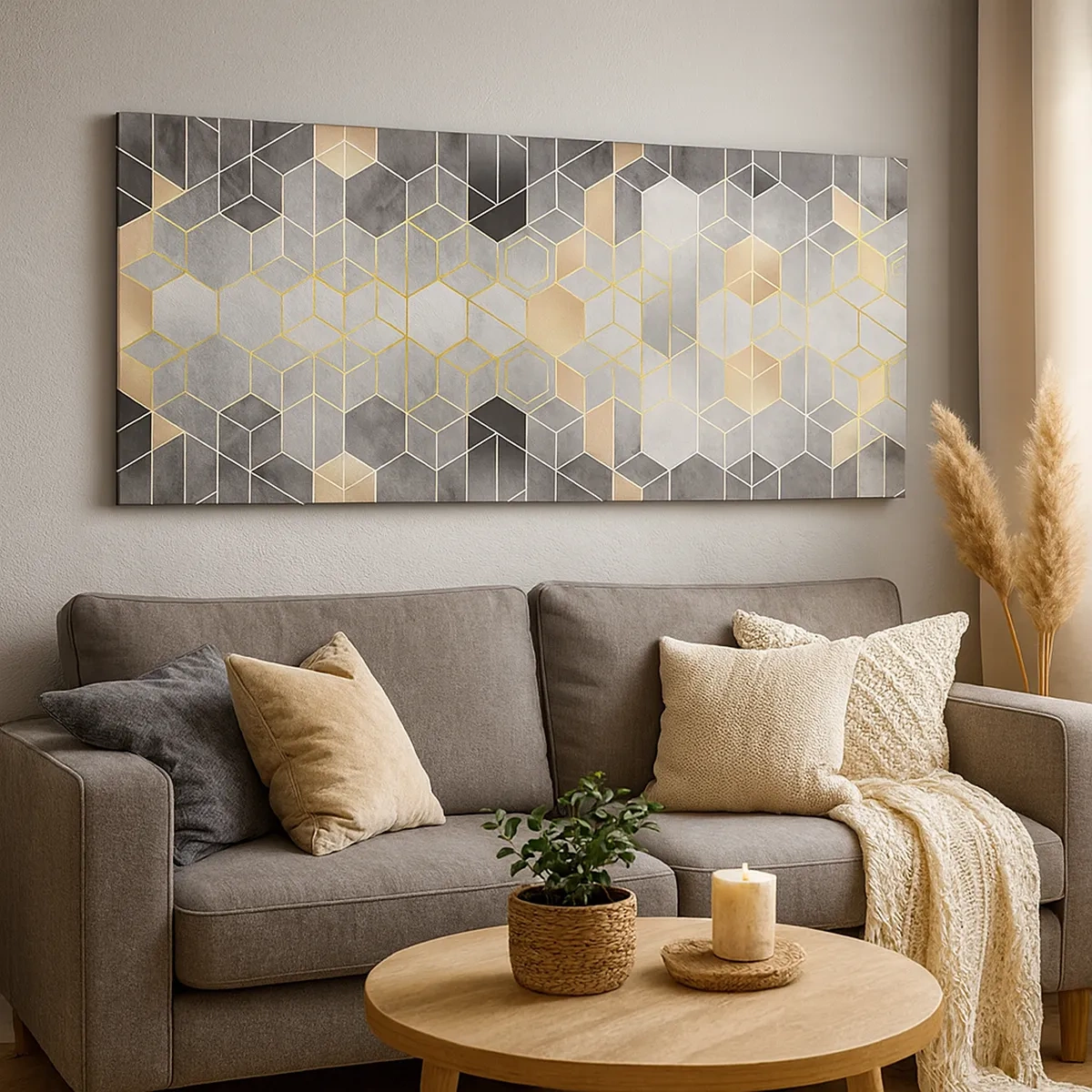 Lærredstryk - Billede på lærred - Sammensætning af diamanter - 30x30 cm