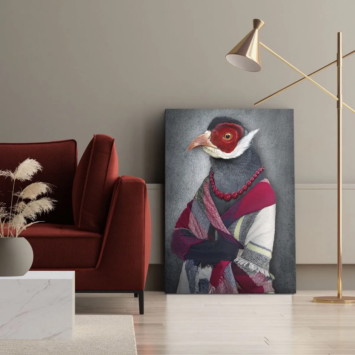 Lærredstryk - Billede på lærred - Hvad laver jeg her?! - 50x70 cm