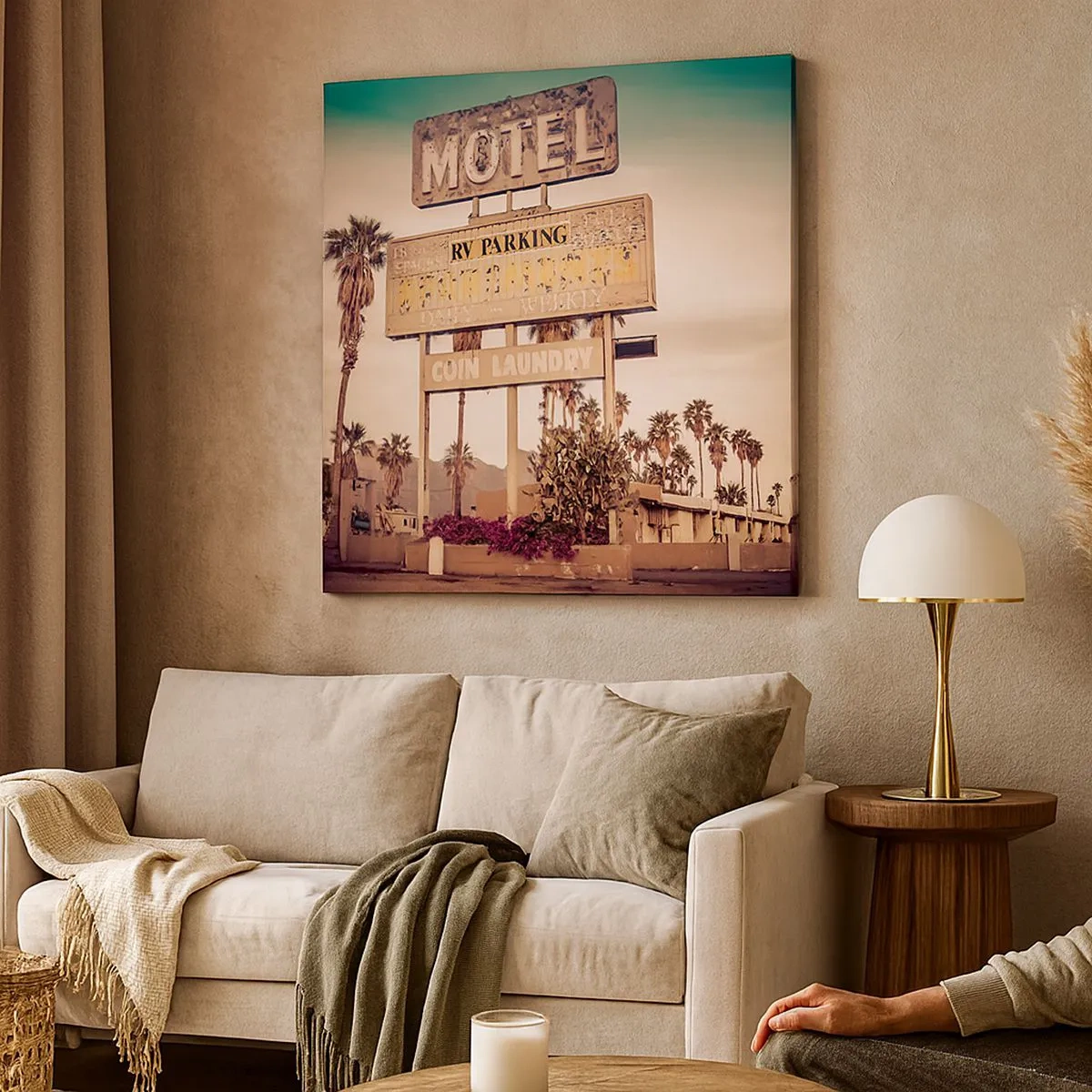 Lærredstryk - Billede på lærred - Her er tiden standset - 30x30 cm