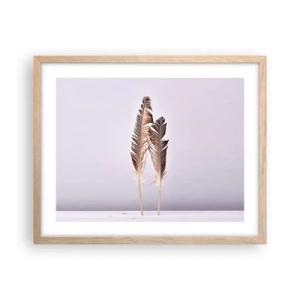 Plakat i ramme af lyst egetræ - Mod intetheden - 50x40 cm