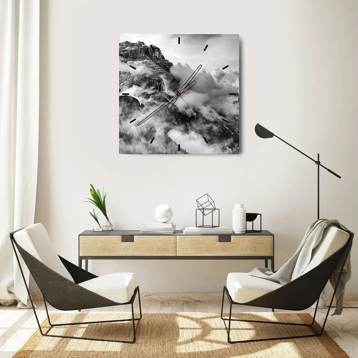 Vægur, Uret - Smukt og grusomt - 40x40 cm