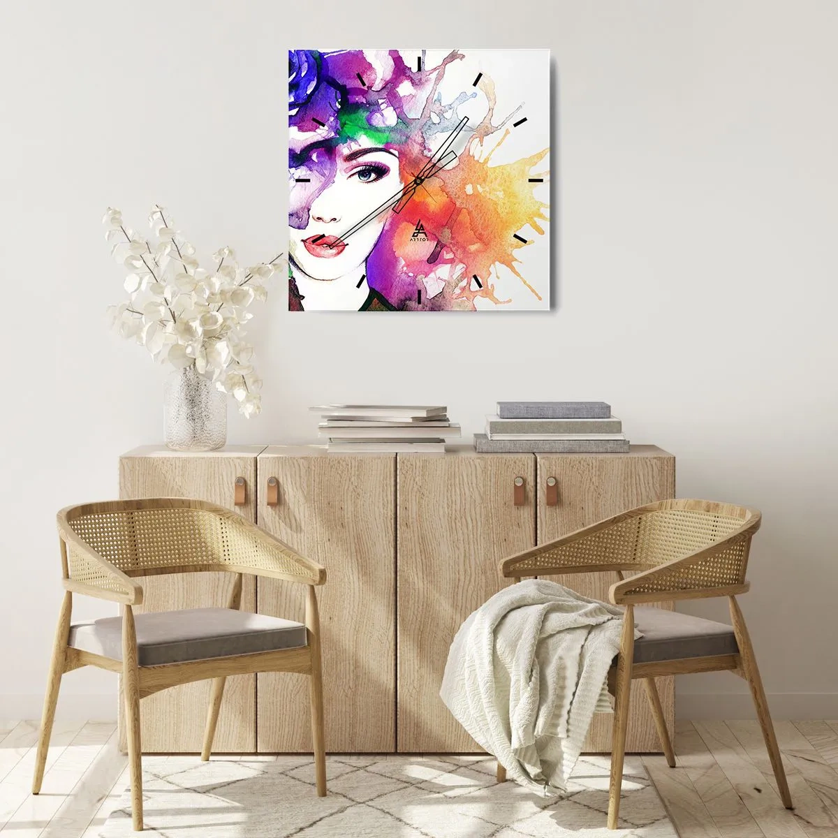 Vægur, Uret - Med hovedet i skyerne - 30x30 cm