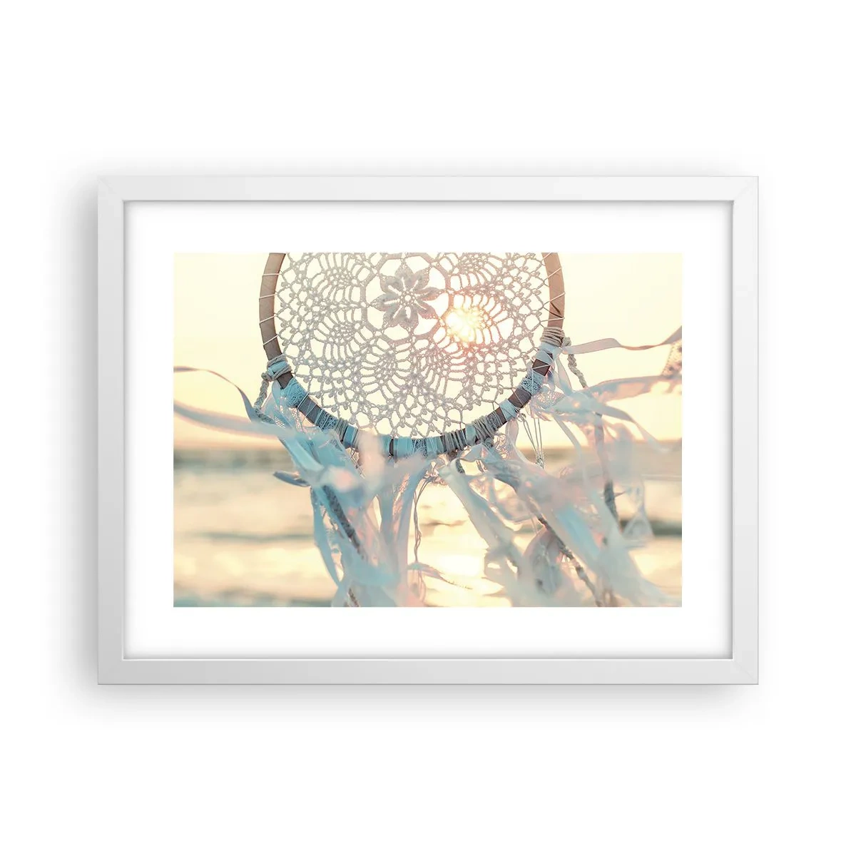 Plakat i hvid ramme - Totem med blonder - 40x30 cm