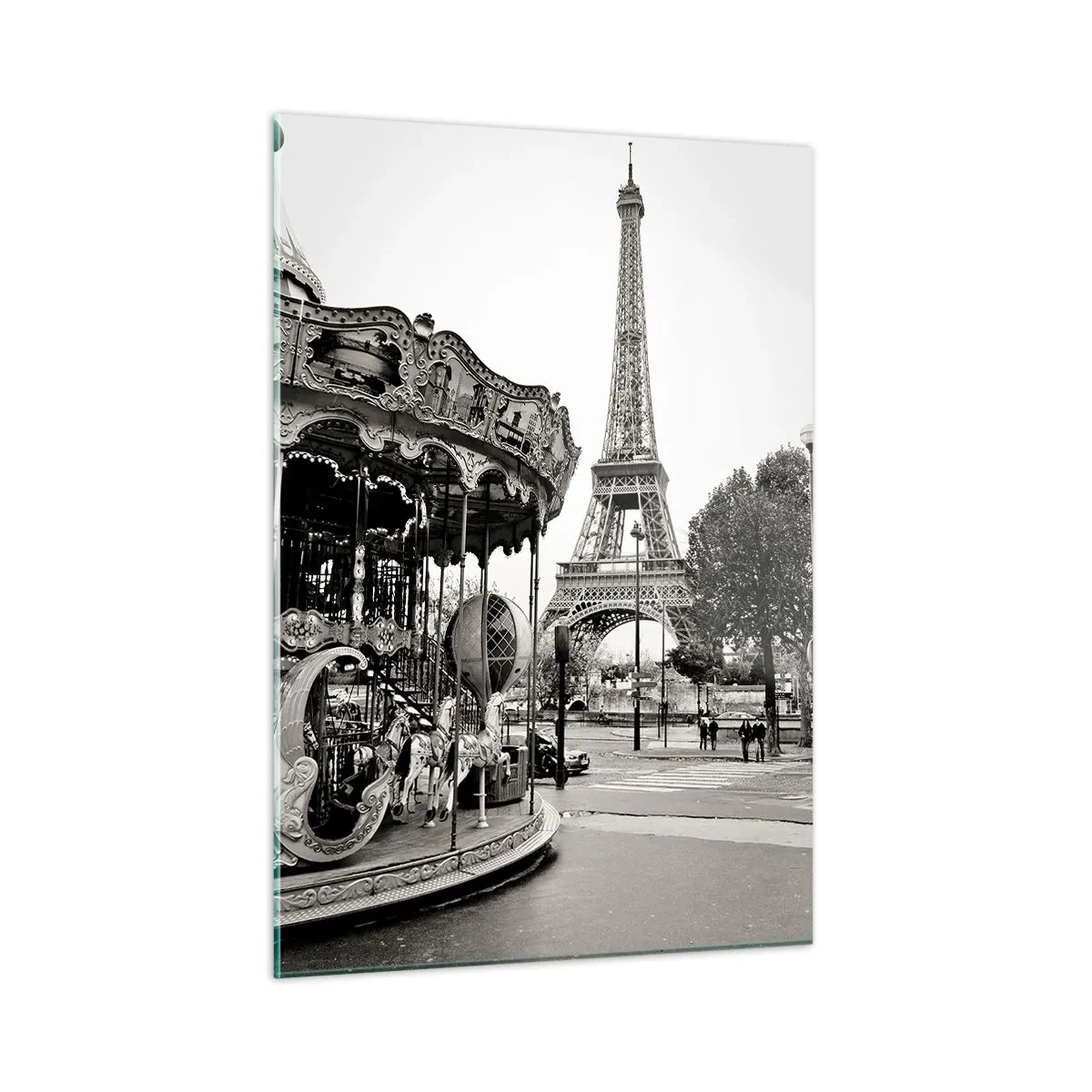 Billede på glas - Når der gælder sjov, er det kun i Paris - 50x70 cm