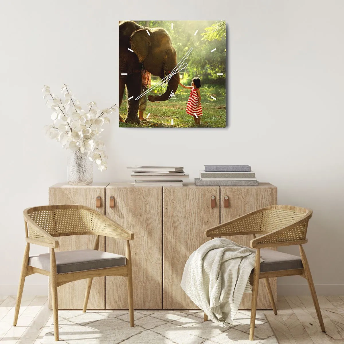 Vægur, Uret - Venskabets kraft - 40x40 cm