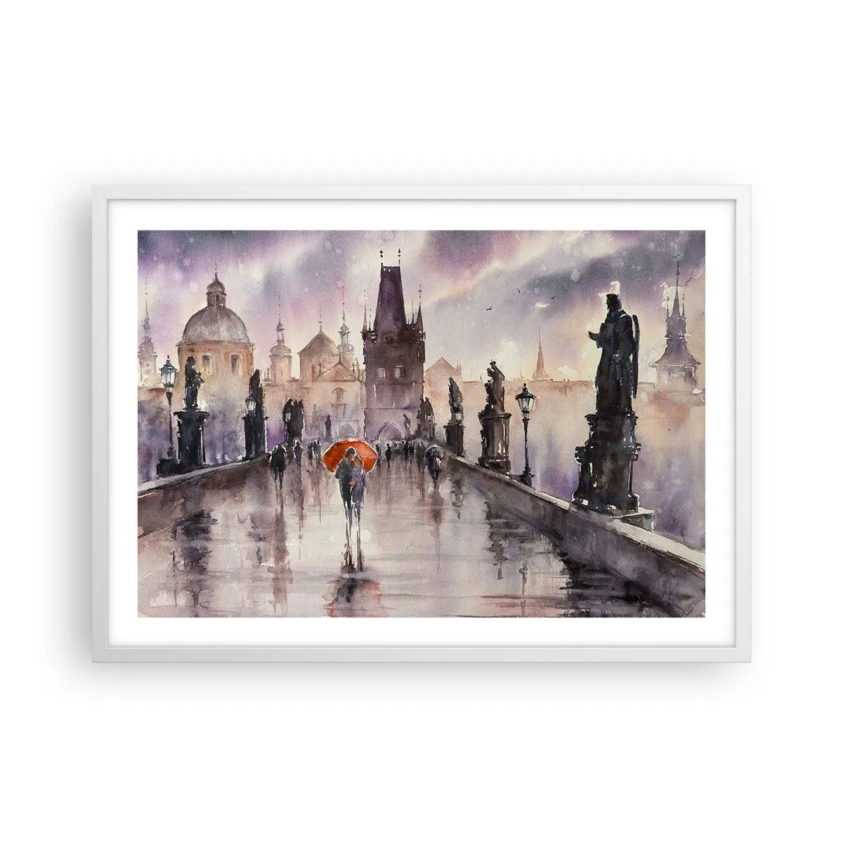 Plakat i hvid ramme - Folk forandrer sig ikke - 70x50 cm