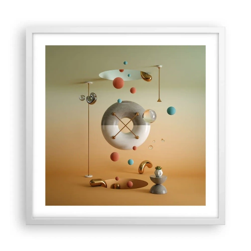 Plakat i hvid ramme - Alt kan ske - 50x50 cm