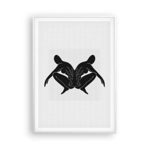 Plakat i hvid ramme - En delt sjæl - 70x100 cm