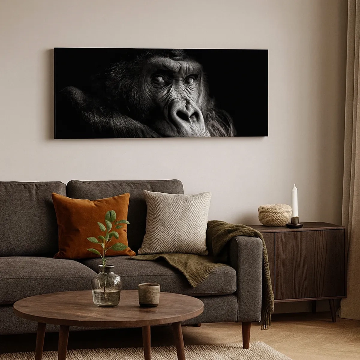 Lærredstryk - Billede på lærred - Og hvad kigger du på? - 30x30 cm