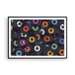 Plakat i sort ramme - Farver fra klassikerne - 100x70 cm