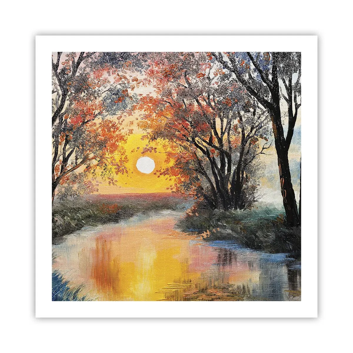 Plakat - Efterårs atmosfære - 60x60 cm