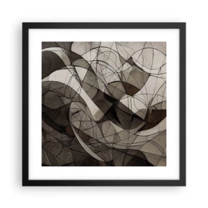 Plakat i sort ramme - Cirkulation af jordens farver - 40x40 cm