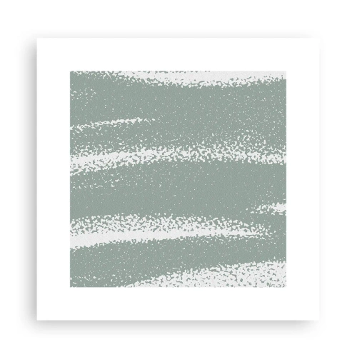 Plakat - Abstraktion i vinterstemning - 30x30 cm