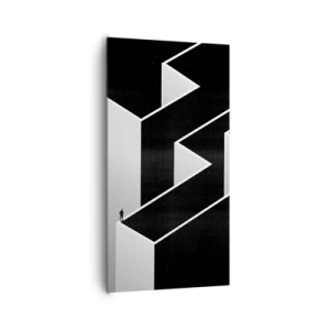 Lærredstryk - Billede på lærred - Ensomhed på toppen - 65x120 cm