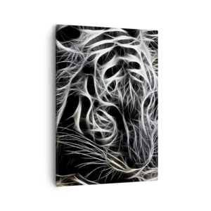 Lærredstryk - Billede på lærred - En undersøgelse af kattens lethed - 50x70 cm
