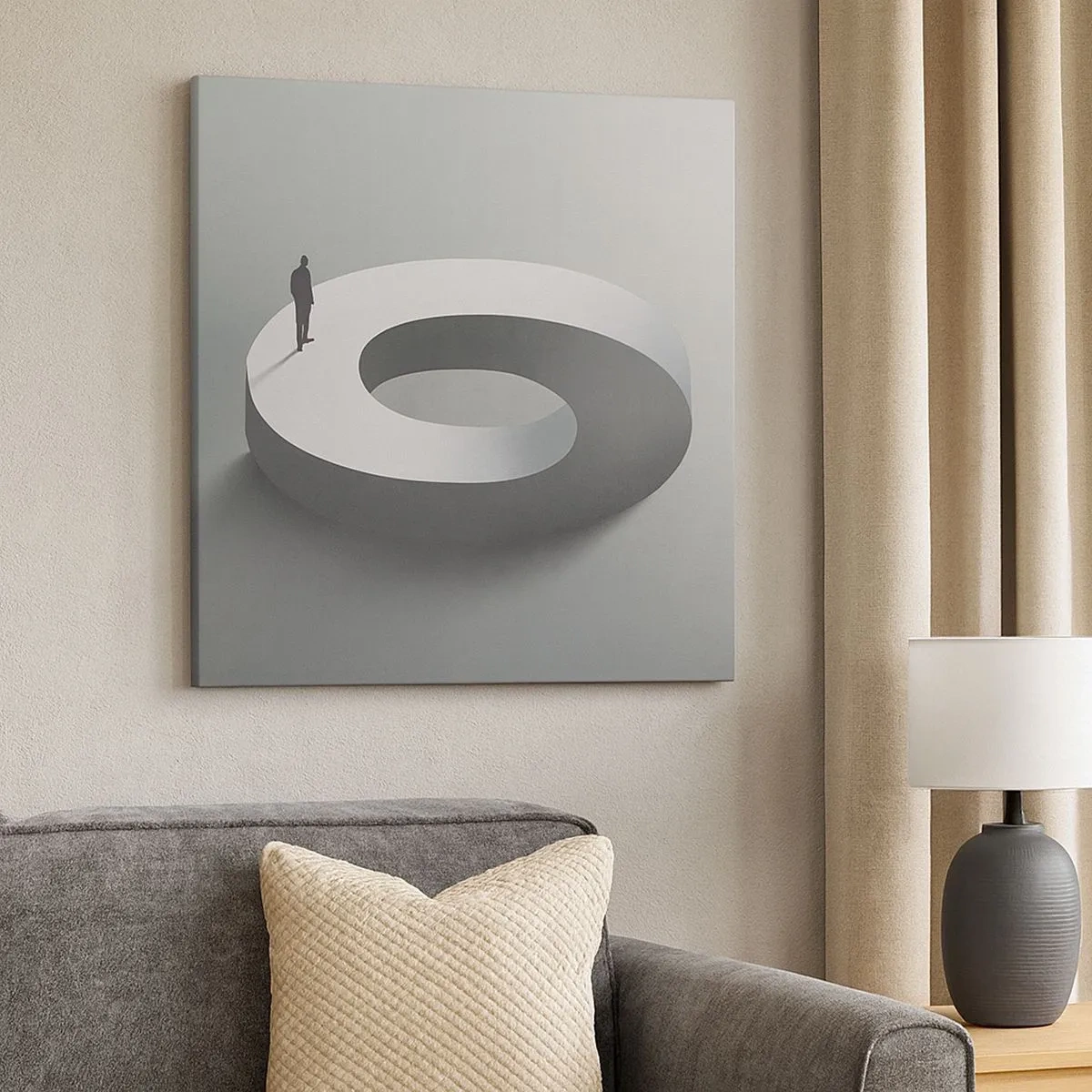 Lærredstryk - Billede på lærred - Og vær klog - 30x30 cm