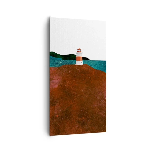 Lærredstryk - Billede på lærred - Med blikket rettet mod havet - 65x120 cm