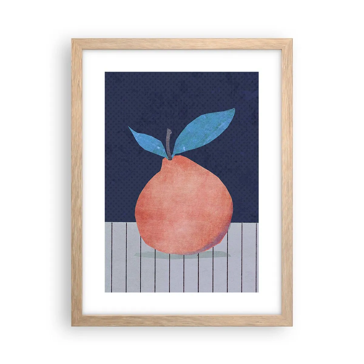 Plakat i ramme af lyst egetræ - Konveksitet og plan - 30x40 cm